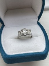 Diamonique trilogy ring for sale  WIMBORNE