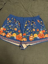 Shorts SHEIN Curve Plus 2X azul laranja floral comprar usado Shorts SHEIN Curve Plus 2X azul laranja floral comprar usado  Enviando para Brazil