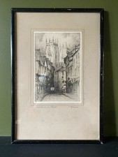 Robson signed etching for sale  BLACKPOOL