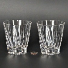 Usado, 2 Mikasa Crystal Impression 4" Old Fashioned Rocks copos de bola baixa utensílios de bar em perfeito estado comprar usado  Enviando para Brazil