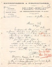 Invoice 1933 pellenc d'occasion  Expédié en Belgium