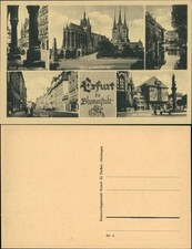 Erfurt Marktstraße, Katedra i Severikirche, am Dammchen, Am Anger, Ratusz 1935 na sprzedaż  Wysyłka do Poland