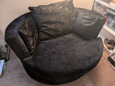 Black crushed velvet for sale  REDCAR