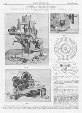 Fresadora Universal - 2x Impressões Antigas de Engenharia 1905 comprar usado  Enviando para Brazil