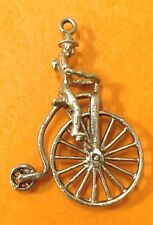 4) MOVING PENNY FARTHING BIKE 3,2 g - 3,0 cm Vintage sterling silver charm comprar usado  Enviando para Brazil