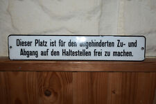 Altes emailschild haltestelle gebraucht kaufen  Limbach-Oberfrohna