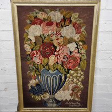Antique 19thc woolwork for sale  ROYSTON