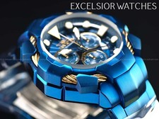 NOVO Relógio Invicta BOLT Masculino 54mm Cronógrafo de Quartzo Suíço Ouro Azul SS, usado comprar usado  Enviando para Brazil