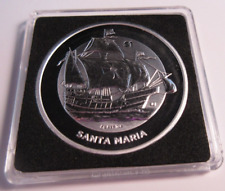 2022 QEII SANTA MARIA COLUMBUS CARRO-CHEFE REVERSO FOSCO .999 PRATA MOEDA DE 1 OZ comprar usado  Enviando para Brazil