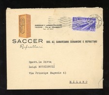 Affrancata 1954 italia usato  Milano