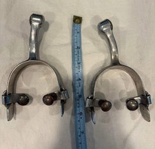 Broken Horn Western Show Ball End Spurs - Gravura em prata  comprar usado  Enviando para Brazil