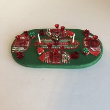 Miniatura de mesa oval para sala de jantar de Natal Jackie’s Corner casa de bonecas comprar usado  Enviando para Brazil