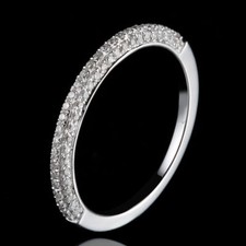Venda de anel de casamento de ouro branco 10k semi montagem joias de diamante pulseira combinando vintage comprar usado  Enviando para Brazil