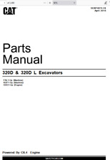 Escavadeira CAT Caterpillar 320D e 320D L FAL KGF catálogo de peças manual PDF USB comprar usado  Enviando para Brazil