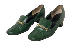 Vtg green leather for sale  Niantic