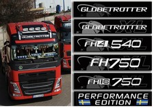 Usado, ADESIVO VOLVO GLOBETROTTER PARA A PARTE SUPERIOR FRONTAL DO TETO FH comprar usado  Enviando para Brazil