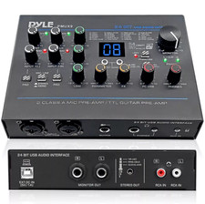 Interface de áudio USB profissional Pyle com microfone/linha, guitarra AUX estéreo e RCA comprar usado  Enviando para Brazil