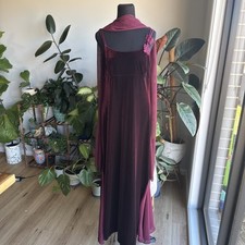 Usado, Vestido Maxi Cachecol Vintage Anos 90 Veludo Elástico Ameixa Marrom Verdadeiro Vintage Mr K comprar usado  Enviando para Brazil