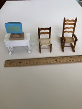 Usado, COMPUTADOR DE MADEIRA, MESA, BALANCIM, CADEIRA -- Móveis para casa de bonecas (usados)  comprar usado  Enviando para Brazil