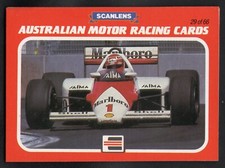 1986 CARTÃO DE CORRIDA AUSTRALIANO SCANLENS - 29 Niki LAUDA [FORMULA ONE 1] QUASE PERFEITO, usado comprar usado  Enviando para Brazil