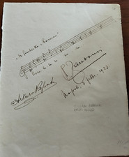 1923 autografo compositori usato  Roma