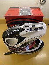 Usado, Capacete de downhill branco e preto Lazer extra pequeno rosto inteiro com viseira e óculos comprar usado  Enviando para Brazil