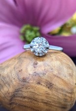 Bague blanc solitaire d'occasion  Les Mureaux