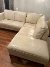 Used cream leather for sale  BEDFORD