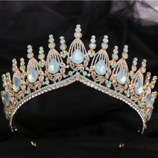 Tiara de cristal princesa barroca coroa novo vestido de casamento cabelo acessórios joias comprar usado  Enviando para Brazil