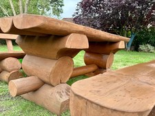 Massive holzgarnitur sitzgrupp gebraucht kaufen  Wildau