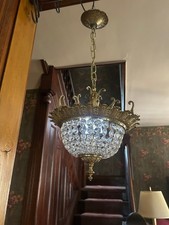 Candelabro pingente feito na Espanha latão e cristal 2 lâmpadas, grátis S/H, usado comprar usado Candelabro pingente feito na Espanha latão e cristal 2 lâmpadas, grátis S/H, usado comprar usado  Enviando para Brazil