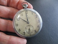 Vintage DOXA ANTIMAGNÉTICO INTRANSPONÍVEL Relógio de Bolso FUNCIONANDO 47mm METAL CROMADO 50gm comprar usado  Enviando para Brazil