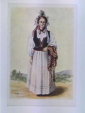 Artysta-AK Druzka krakowianka z. r. 1870, z Modlnicy, stroje, Polska, niebiegły na sprzedaż  Wysyłka do Poland