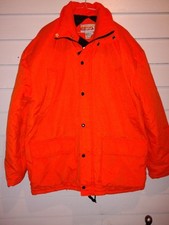 Jaqueta de caça acolchoada vintage Winchester Conceal Safely laranja com capuz tamanho G Snap, usado comprar usado  Enviando para Brazil