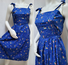 VESTIDO Vintage DASH ABOUT Azul Floral Sol - Tamanho M - Excelente Estado Usado comprar usado  Enviando para Brazil