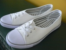 White plimsolls size for sale  RUSHDEN