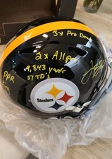 Capacete de velocidade autêntico LeVeon Bell assinado com inscrições STEELERS NFL comprar usado Capacete de velocidade autêntico LeVeon Bell assinado com inscrições STEELERS NFL comprar usado  Enviando para Brazil