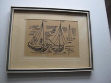Tuschezeichnung skizze segelbo gebraucht kaufen  Berlin