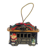Enfeite de Natal vintage anos 80 carrinho de teleférico de São Francisco Powell & Hyde , usado comprar usado  Enviando para Brazil