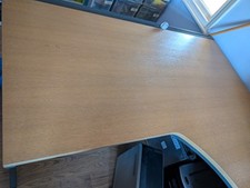 oak corner office desk for sale  WATFORD