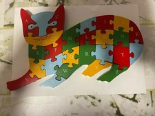 Katzenpuzzle echten holzteilen gebraucht kaufen  Wörth am Rhein