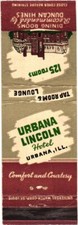 Urbana Illinois Urbana Lincoln Hotel Tap Room & Lounge Capa Vintage Matchbook comprar usado  Enviando para Brazil