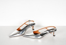 Sapatos femininos de couro Maje tamanho 38 couro slingback sapatos de quadra MFACH00615 comprar usado  Enviando para Brazil