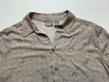 Blusa feminina Chico's estampa girafa bege com botões manga longa 1 M 8 comprar usado  Enviando para Brazil