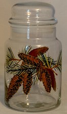 Jarro de vidro Libbey Pinecone com tampa de vedação inverno pinha 7” de altura comprar usado  Enviando para Brazil