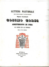 1857 lettera pastorale usato  Lucca