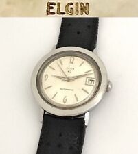 Vintage 1960 Elgin Compensador Automático Masculino SS Mergulhador Data Relógio Masculino comprar usado  Enviando para Brazil