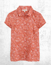 Camisa feminina Ex Seasalt manga curta fabricante laranja esboço Ditsy comprar usado  Enviando para Brazil