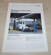 Mercedes Benz Transporter MB 100 D Van Brochure Prospekt Zalety DE na sprzedaż  PL