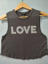 Regata feminina tamanho S hippie chique skatista quadriculado amor cropped swing rayon comprar usado  Enviando para Brazil